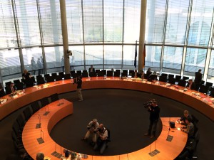 Europasaal vor Beginn der Sitzung